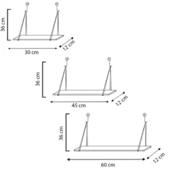 Set De 3 étagères Murales Airas En Métal Noir Et Bois De Paulownia 9 Set De 3 étagères Murales Airas En Métal Noir Et Bois De Paulownia -Pas Cher Mobiliora Magasin bibliotheque vitrine et etagere 12516107