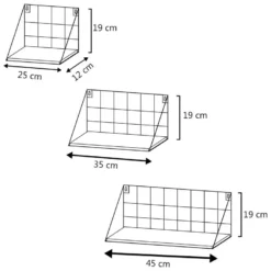 Set De 3 étagères Murales Amede Métal Noir Et Bois Paulownia 9 Set De 3 étagères Murales Amede Métal Noir Et Bois Paulownia -Pas Cher Mobiliora Magasin bibliotheque vitrine et etagere 12516131