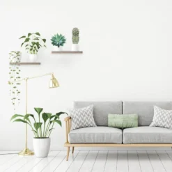 Set De 2 Etagères Murales En Bois 25x25 Cm Sapin Blanchi