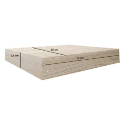 Set De 2 Etagères Murales En Bois 25x25 Cm Sapin Blanchi 9 Set De 2 Etagères Murales En Bois 25x25 Cm Sapin Blanchi -Pas Cher Mobiliora Magasin bibliotheque vitrine et etagere 12518869