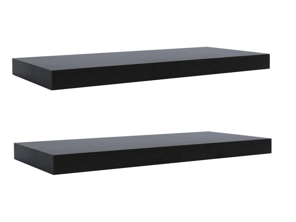 Set De 2 Etagères Murales Moderne Marron Wengè Mdf 3,8x60x25 5 Set De 2 Etagères Murales Moderne Marron Wengè Mdf 3,8x60x25 – Image 3