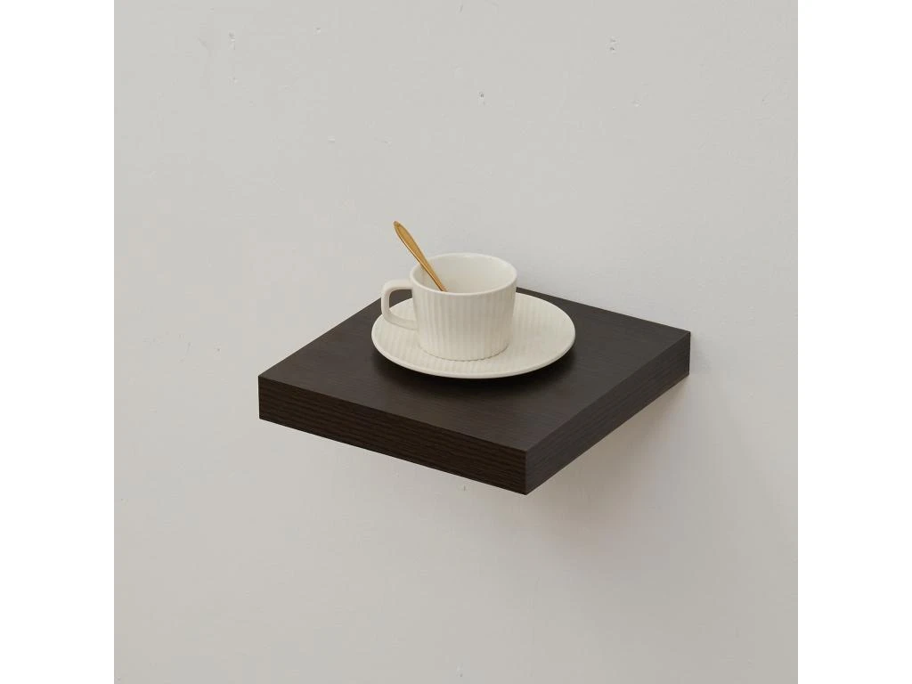 Set De 2 Etagères Murales Modernes Bois Marron 3,8x25x25 3 Set De 2 Etagères Murales Modernes Bois Marron 3,8x25x25