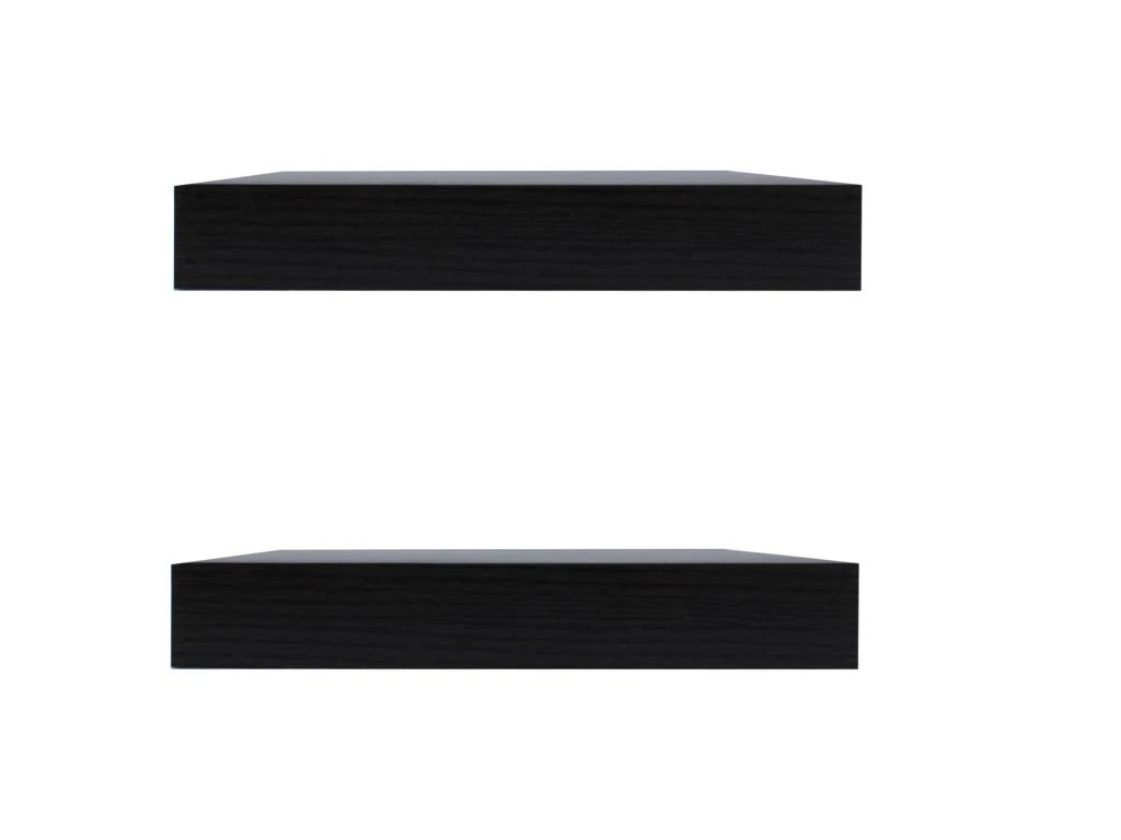 Set De 2 Etagères Murales Modernes Bois Marron 3,8x25x25 4 Set De 2 Etagères Murales Modernes Bois Marron 3,8x25x25 – Image 2