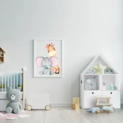 Bibliothèque Pour Enfants En Bois Blanc 3 Etageres 2 Tiroirs