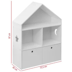 Bibliothèque Pour Enfants En Bois Blanc 3 Etageres 2 Tiroirs 12 Bibliothèque Pour Enfants En Bois Blanc 3 Etageres 2 Tiroirs -Pas Cher Mobiliora Magasin bibliotheque vitrine et etagere 12521749