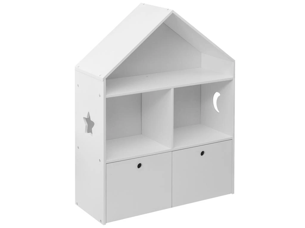 Bibliothèque Pour Enfants En Bois Blanc 3 Etageres 2 Tiroirs 6 Bibliothèque Pour Enfants En Bois Blanc 3 Etageres 2 Tiroirs – Image 4