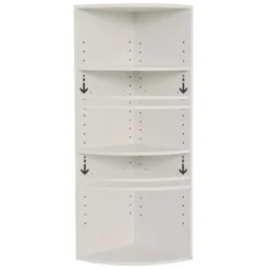 Bibliothèque Étagère D'Angle Blanche 3 Étagères Modulaires Aggloméré -Pas Cher Mobiliora Magasin bibliotheque vitrine et etagere 12521807