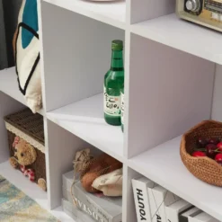 Etagère Bibliothèque Blanc Bois 6 Niveaux Salon 97,5x97,5x29 Cm 10 Etagère Bibliothèque Blanc Bois 6 Niveaux Salon 97,5x97,5x29 Cm -Pas Cher Mobiliora Magasin bibliotheque vitrine et etagere 12521889