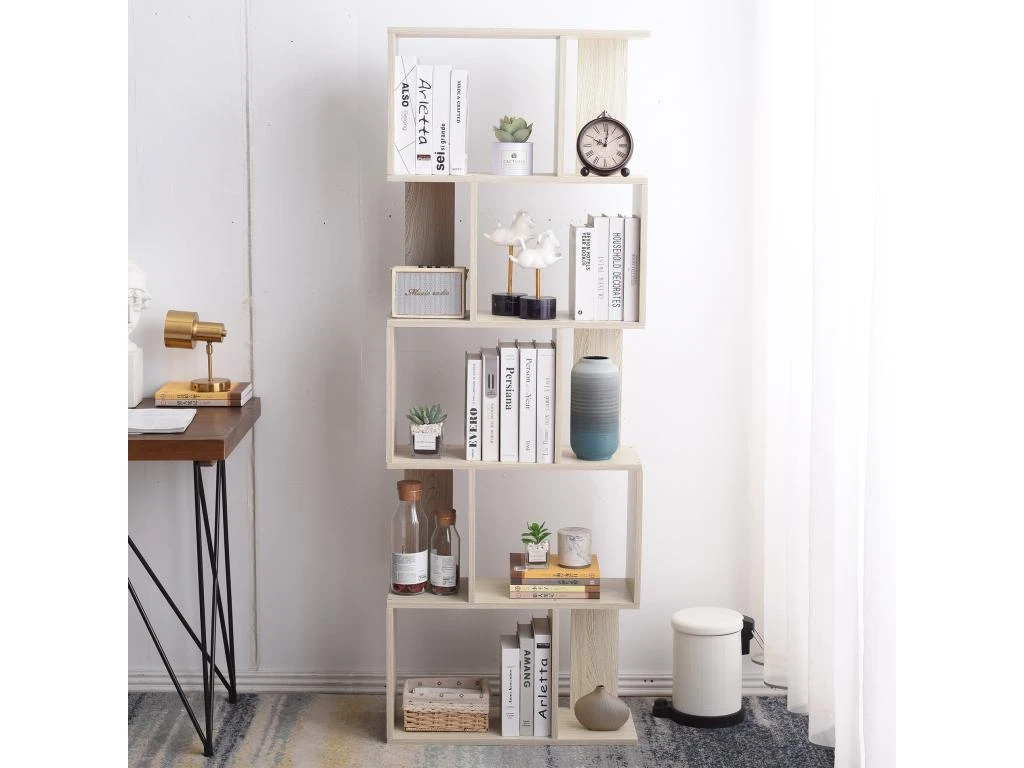 Bibliotheque 5 Etageres Sapin Blanchi Mdf Bureau 169x60x24 3 Bibliotheque 5 Etageres Sapin Blanchi Mdf Bureau 169x60x24