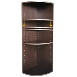 Bibliothèque D'Angle Wenge Aggloméré 3 Étagères Modulaires 10 Bibliothèque D'Angle Wenge Aggloméré 3 Étagères Modulaires -Pas Cher Mobiliora Magasin bibliotheque vitrine et etagere 12521925