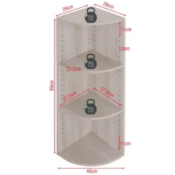 Étagère D'Angle Aggloméré Gris Sapin 3 Étagères Modulaires 9 Étagère D'Angle Aggloméré Gris Sapin 3 Étagères Modulaires -Pas Cher Mobiliora Magasin bibliotheque vitrine et etagere 12522021