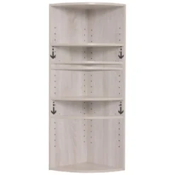 Étagère D'Angle Aggloméré Gris Sapin 3 Étagères Modulaires 10 Étagère D'Angle Aggloméré Gris Sapin 3 Étagères Modulaires -Pas Cher Mobiliora Magasin bibliotheque vitrine et etagere 12522023