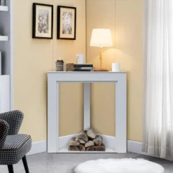 Cadre Décoratif Pour Cheminée En Bois Blanc Classique
