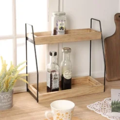 Étagère Murale Artur à 2 Niveaux, Bois De Paulownia 7 Étagère Murale Artur à 2 Niveaux, Bois De Paulownia -Pas Cher Mobiliora Magasin bibliotheque vitrine et etagere 12930673