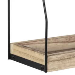 Étagère Murale Artur à 2 Niveaux, Bois De Paulownia 8 Étagère Murale Artur à 2 Niveaux, Bois De Paulownia -Pas Cher Mobiliora Magasin bibliotheque vitrine et etagere 12930675