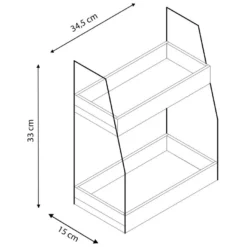 Étagère Murale Artur à 2 Niveaux, Bois De Paulownia 9 Étagère Murale Artur à 2 Niveaux, Bois De Paulownia -Pas Cher Mobiliora Magasin bibliotheque vitrine et etagere 12930677
