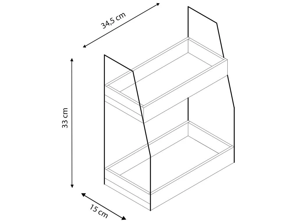 Étagère Murale Artur à 2 Niveaux, Bois De Paulownia 6 Étagère Murale Artur à 2 Niveaux, Bois De Paulownia – Image 4