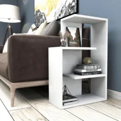 Étagère Pour Livres 100% Panneaux De Particules Couleur Blanc. 47x73x22 -Pas Cher Mobiliora Magasin bibliotheque vitrine et etagere 13048963