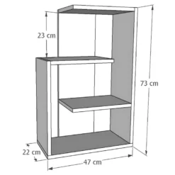 Étagère Pour Livres 100% Panneaux De Particules Couleur Blanc. 47x73x22 -Pas Cher Mobiliora Magasin bibliotheque vitrine et etagere 13048965