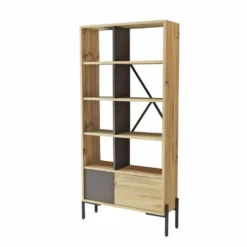 Étagère Pour Livres 100% Panneaux De Particules Couleur Fieltro Blanc 79,6x160x25,5