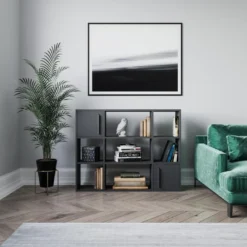 Étagère Pour Livres 100% Panneaux De Particules Couleur Anthracite 120x25x93,6 -Pas Cher Mobiliora Magasin bibliotheque vitrine et etagere 13048989