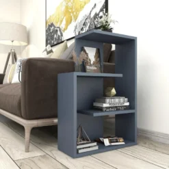 Étagère Pour Livres 100% Panneaux De Particules Couleur Anthracite 47x73x22 -Pas Cher Mobiliora Magasin bibliotheque vitrine et etagere 13048999