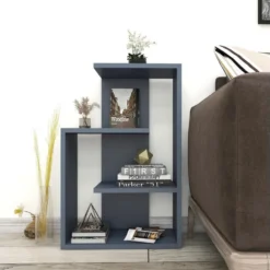 Étagère Pour Livres 100% Panneaux De Particules Couleur Anthracite 47x73x22 -Pas Cher Mobiliora Magasin bibliotheque vitrine et etagere 13049001