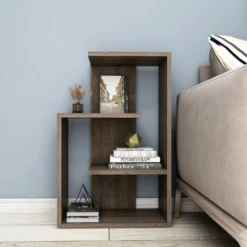 Étagère Pour Livres 100% Panneaux De Particules Couleur Noyer. 47x73x22 -Pas Cher Mobiliora Magasin bibliotheque vitrine et etagere 13049205