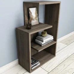 Étagère Pour Livres 100% Panneaux De Particules Couleur Noyer. 47x73x22 -Pas Cher Mobiliora Magasin bibliotheque vitrine et etagere 13049207