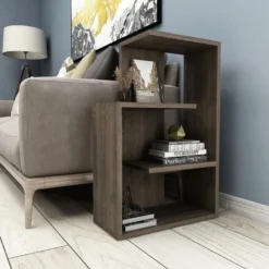 Étagère Pour Livres 100% Panneaux De Particules Couleur Noyer. 47x73x22 -Pas Cher Mobiliora Magasin bibliotheque vitrine et etagere 13049209