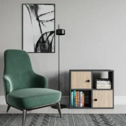 Étagère Pour Livres 100% Panneaux De Particules Couleur Anthracite Chêne. 72x25x62,6 -Pas Cher Mobiliora Magasin bibliotheque vitrine et etagere 13049225