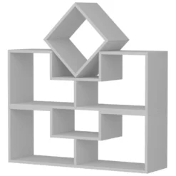 Étagère Pour Livres 100% Panneaux De Particules Couleur Blanc 105x76,4x29,5