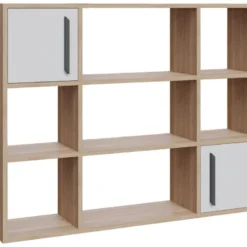 Étagère Pour Livres 100% Panneaux De Particules Couleur Chêne Blanc. 120x25x93,6