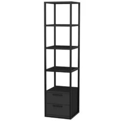 Étagère Pour Livres 100% Panneaux De Particules Couleur Noir Anthracite 39x39x160