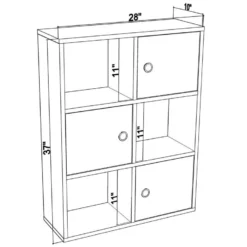 Étagère Pour Livres 100% Panneaux De Particules Couleur Blanc Chêne. 72x25x93 -Pas Cher Mobiliora Magasin bibliotheque vitrine et etagere 13049447