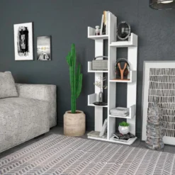 Étagère De Rangement 100% Panneaux De Particules Couleur Blanc. 50x173x22 -Pas Cher Mobiliora Magasin bibliotheque vitrine et etagere 13049471