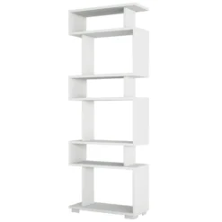 Étagère Pour Livres 100% Panneaux De Particules Couleur Blanc. 60x165x19,5