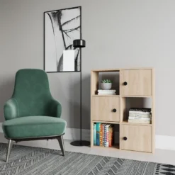 Étagère Pour Livres 100% Panneaux De Particules Couleur Chêne. 72x25x93 -Pas Cher Mobiliora Magasin bibliotheque vitrine et etagere 13049707