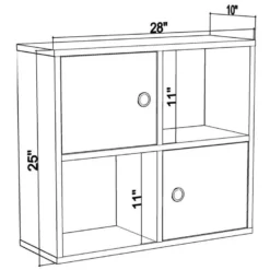 Étagère Pour Livres 100% Panneaux De Particules Couleur Chêne Blanc. 72x25x62,6 -Pas Cher Mobiliora Magasin bibliotheque vitrine et etagere 13049735