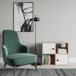 Étagère Pour Livres 100% Panneaux De Particules Couleur Chêne Blanc. 72x25x62,6 -Pas Cher Mobiliora Magasin bibliotheque vitrine et etagere 13049737