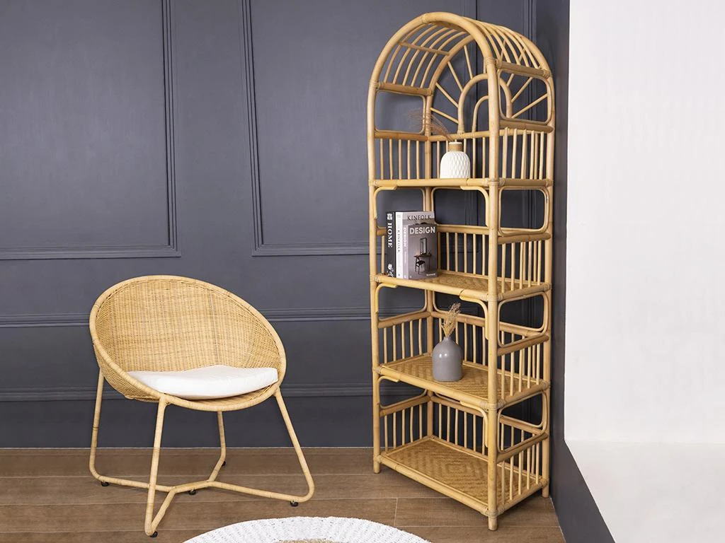 Etagère - 4 étagères - Rotin - Coloris : Naturel - IRISOU 3 Etagère - 4 étagères - Rotin - Coloris : Naturel - IRISOU