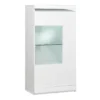 Vitrine 1 Porte - Blanc Laqué - HAMADI -Pas Cher Mobiliora Magasin bibliotheque vitrine et etagere 7170921