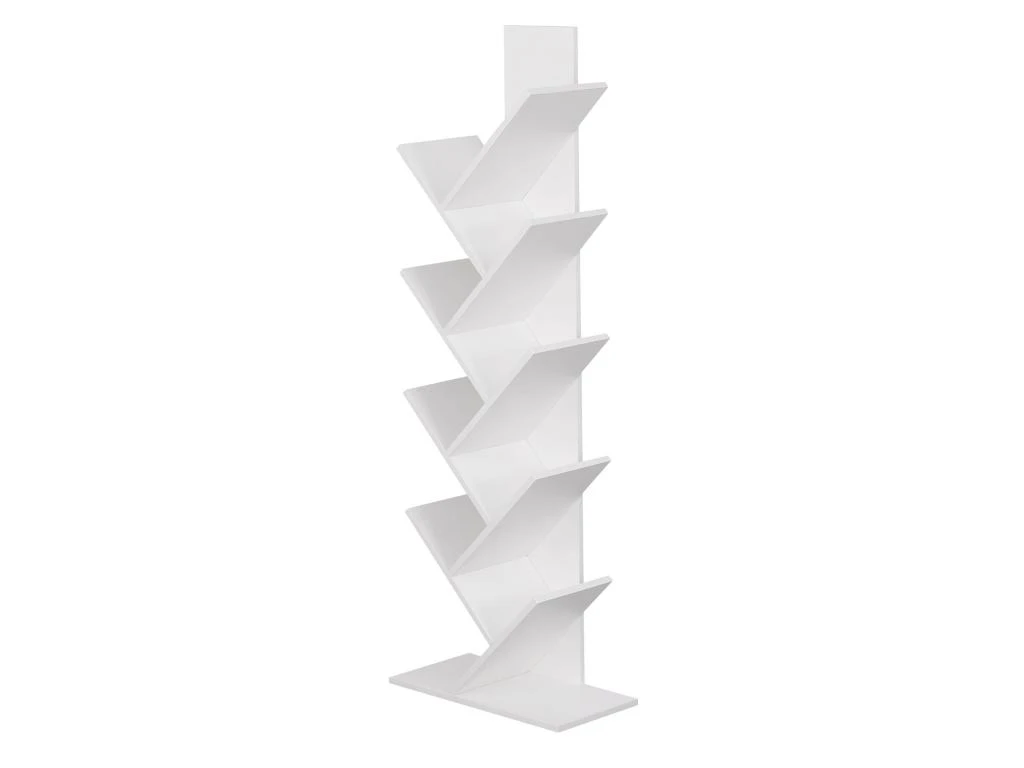 Bibliothèque 8 étagères Inclinées Blanche SIMONE - HAPPY GARDEN 5 Bibliothèque 8 étagères Inclinées Blanche SIMONE - HAPPY GARDEN – Image 3