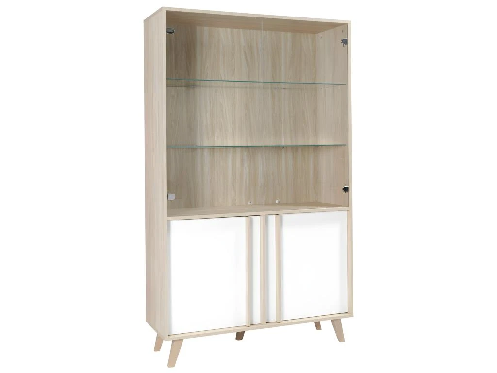 Vitrine, Vaisselier, Argentier MALMO Grand Modèle + LED. Meuble Type SCANDINAVE Idéal Pour Votre Salle à Manger 3 Vitrine, Vaisselier, Argentier MALMO Grand Modèle + LED. Meuble Type SCANDINAVE Idéal Pour Votre Salle à Manger