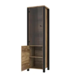 Vitrine Haute Design, 2 Portes Collection DARWIN. Couleur épicéa Et Noir. 9 Vitrine Haute Design, 2 Portes Collection DARWIN. Couleur épicéa Et Noir. -Pas Cher Mobiliora Magasin bibliotheque vitrine et etagere 8927147