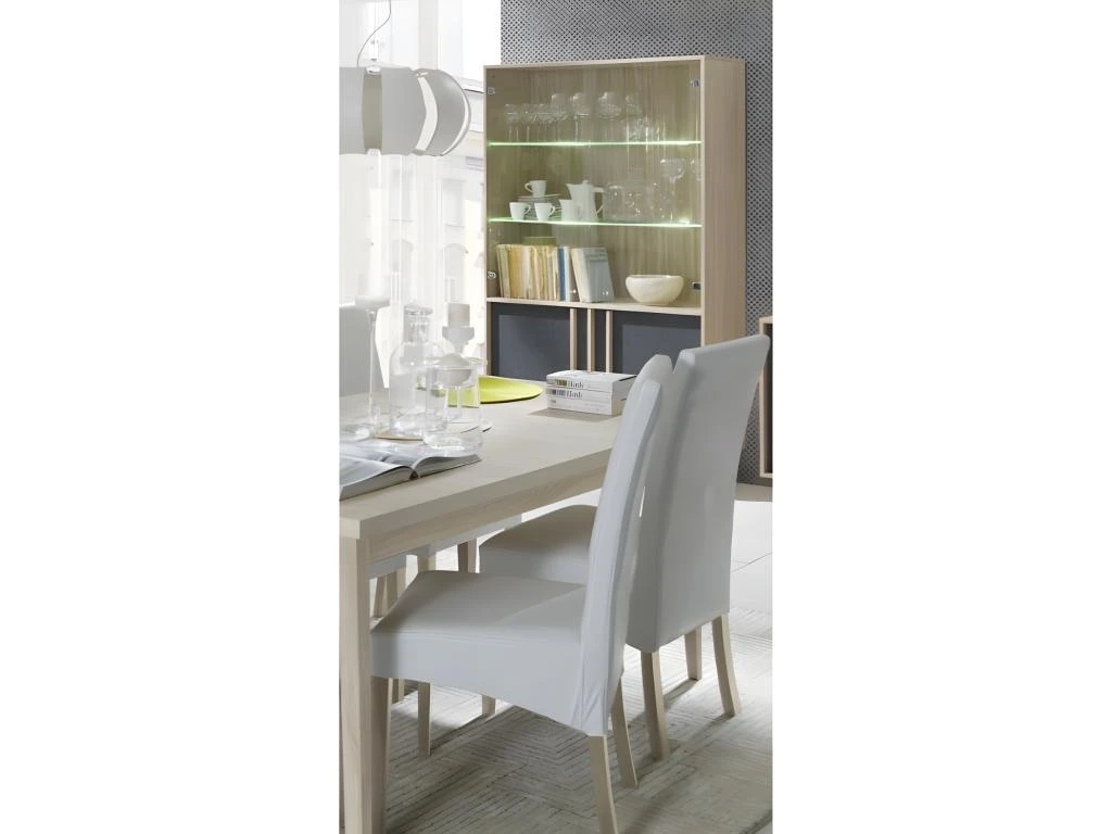 Vitrine, Vaisselier, Argentier MALMO Grand Modèle + LED. 4 Vitrine, Vaisselier, Argentier MALMO Grand Modèle + LED. – Image 2