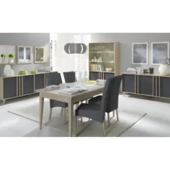 Vitrine, Vaisselier, Argentier MALMO Grand Modèle + LED. 9 Vitrine, Vaisselier, Argentier MALMO Grand Modèle + LED. -Pas Cher Mobiliora Magasin bibliotheque vitrine et etagere 8927487