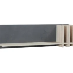 Etagère Murale Scandinave 100 Cm MALMO. Idéale Pour Exposer Vos Objets Déco. Coloris Chêne Clair/Gris Béton. Type Scandinave.