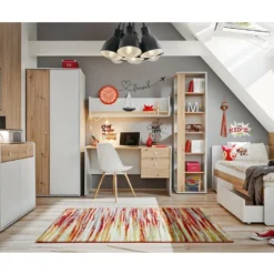 Etagère Pour Chambre Ado Ou Enfant. Collection BIBOU. Coloris Gris Et Chêne 5 Etagère Pour Chambre Ado Ou Enfant. Collection BIBOU. Coloris Gris Et Chêne -Pas Cher Mobiliora Magasin bibliotheque vitrine et etagere 8928343