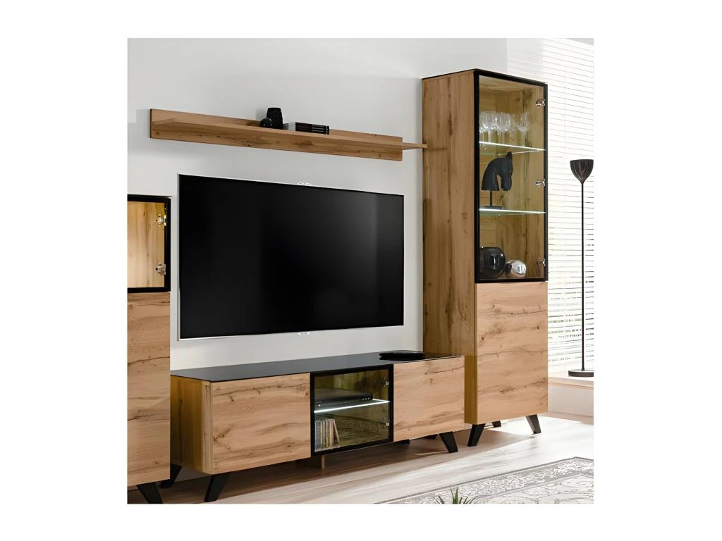 Etagère Design 150cm Collection TINO Type Scandinave, Design Pour Votre Salon. 4 Etagère Design 150cm Collection TINO Type Scandinave, Design Pour Votre Salon. – Image 2